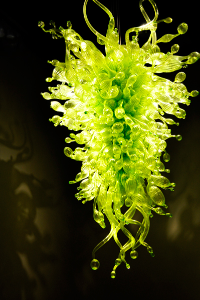 green chandelier